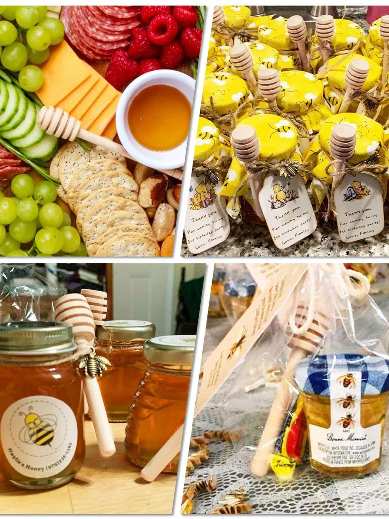 10pcs Wooden Honey Stir Stick