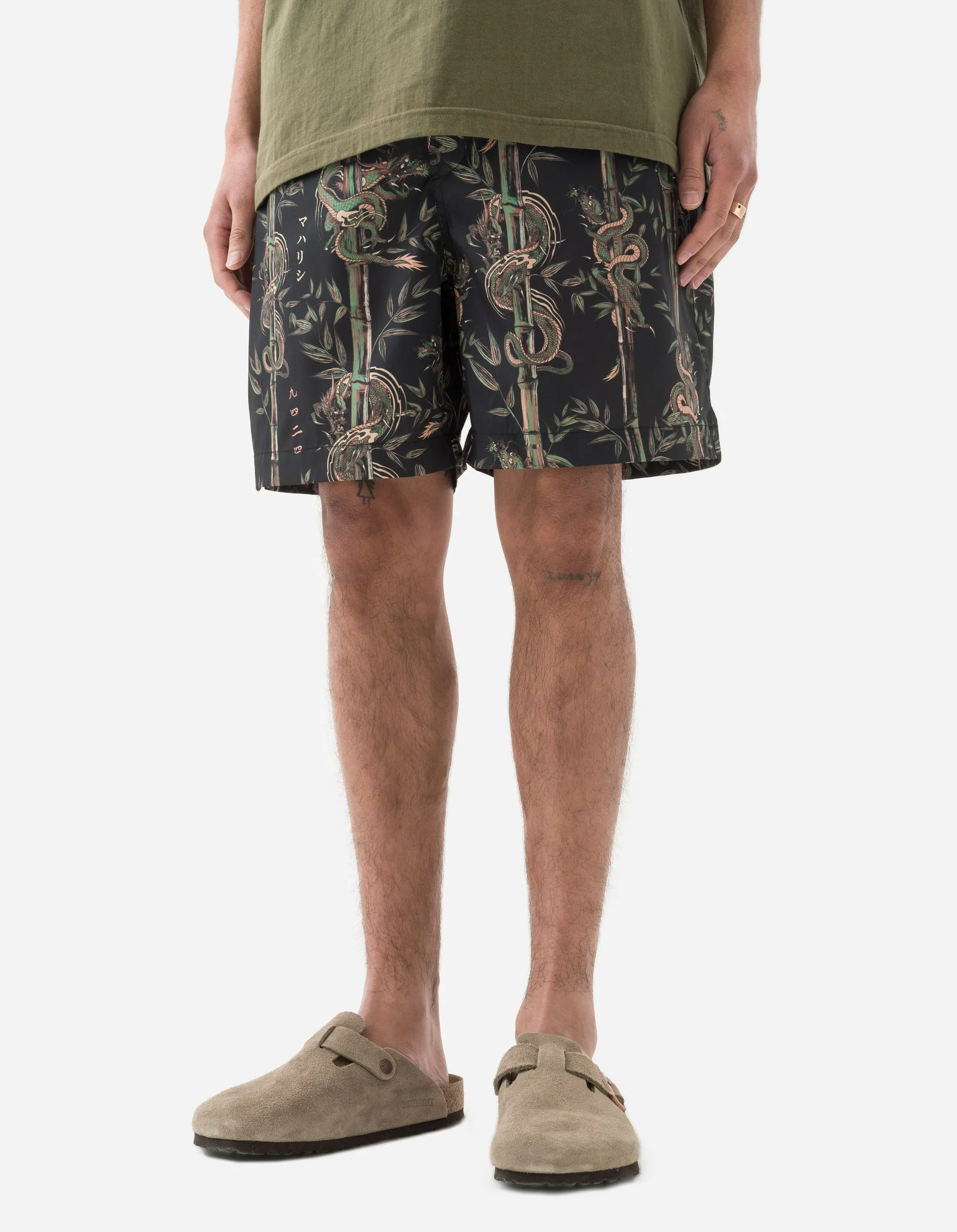1272 Dragon Bamboo Swim Shorts Black
