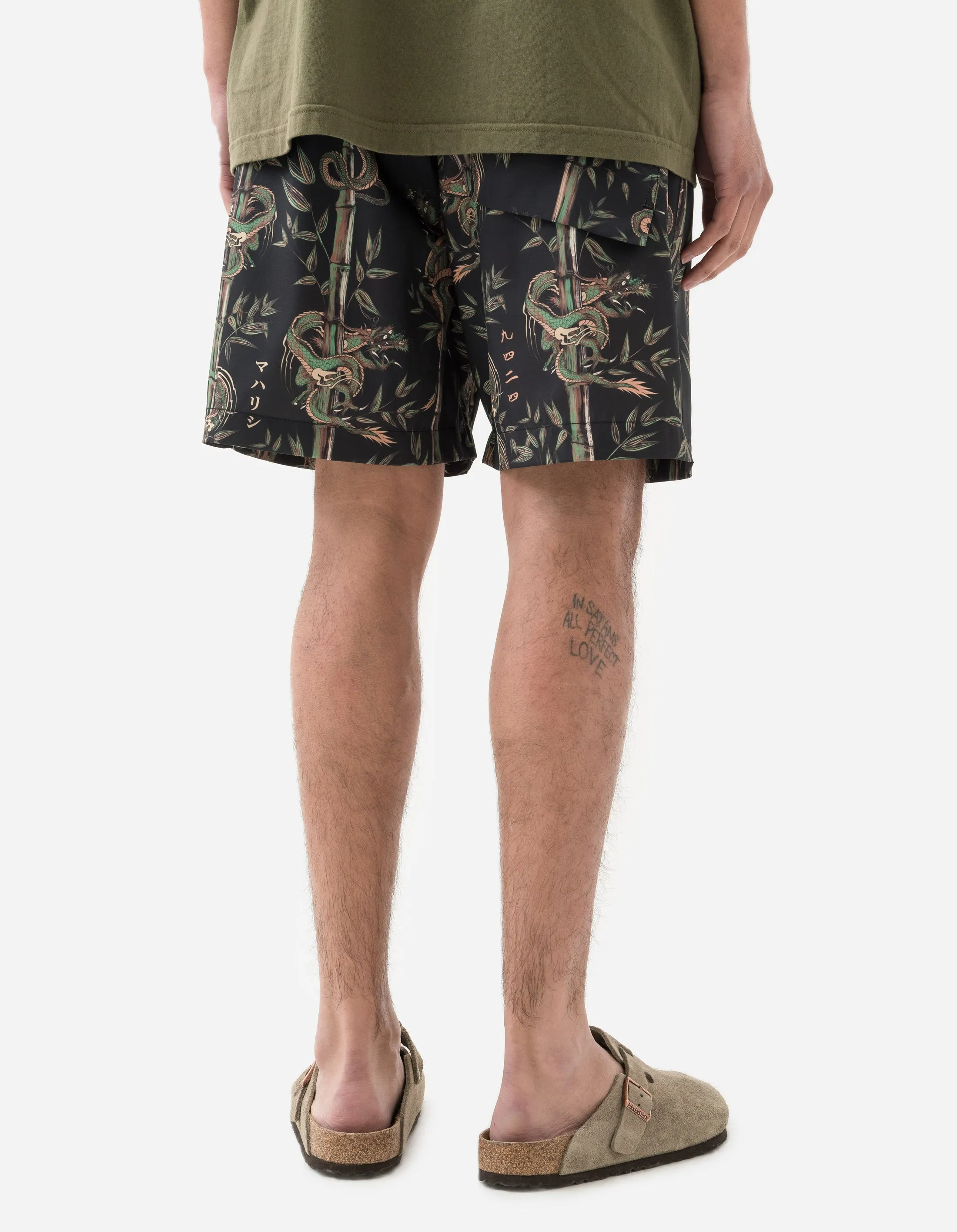 1272 Dragon Bamboo Swim Shorts Black
