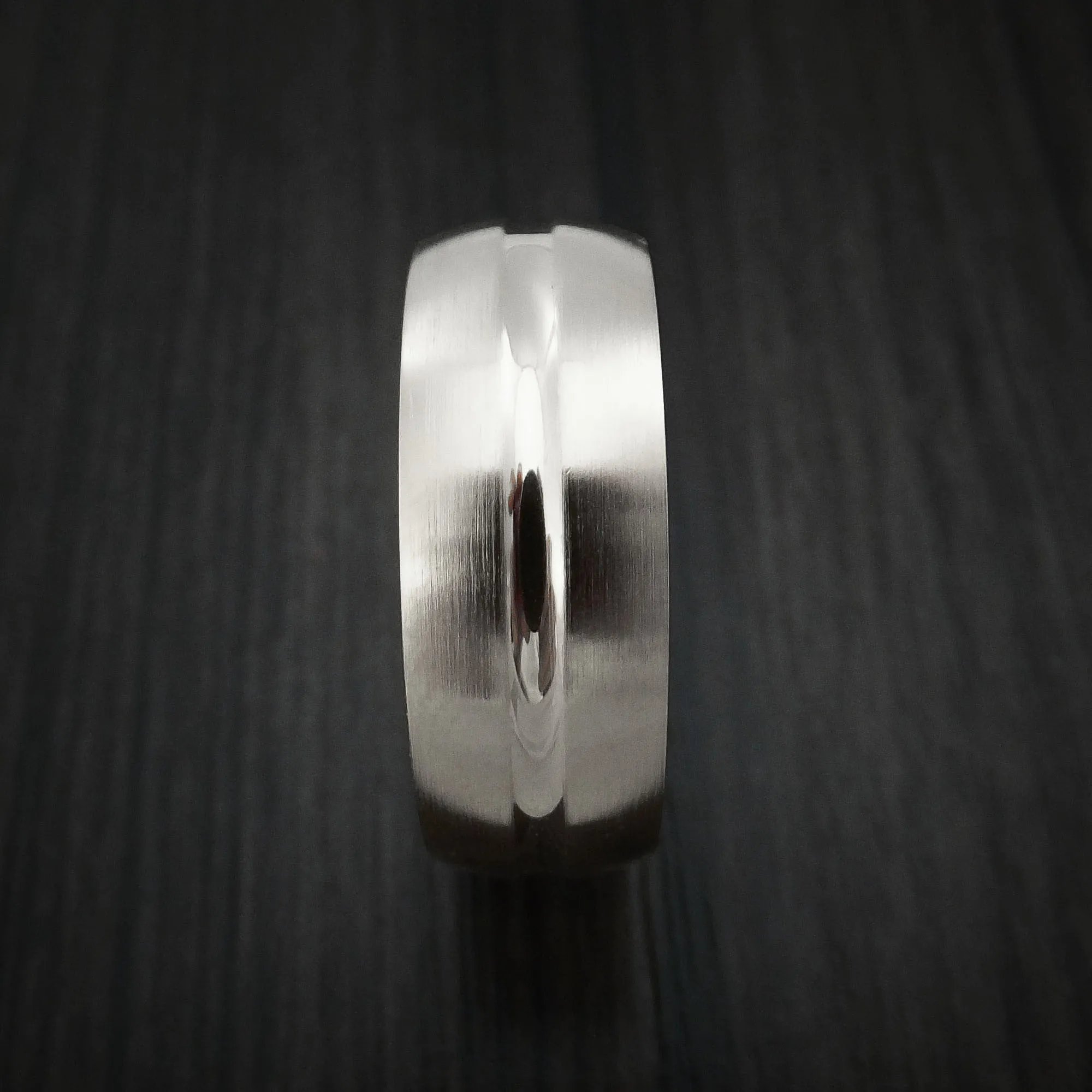 14K White Gold Classic Style Wedding Men's Band Custom Made