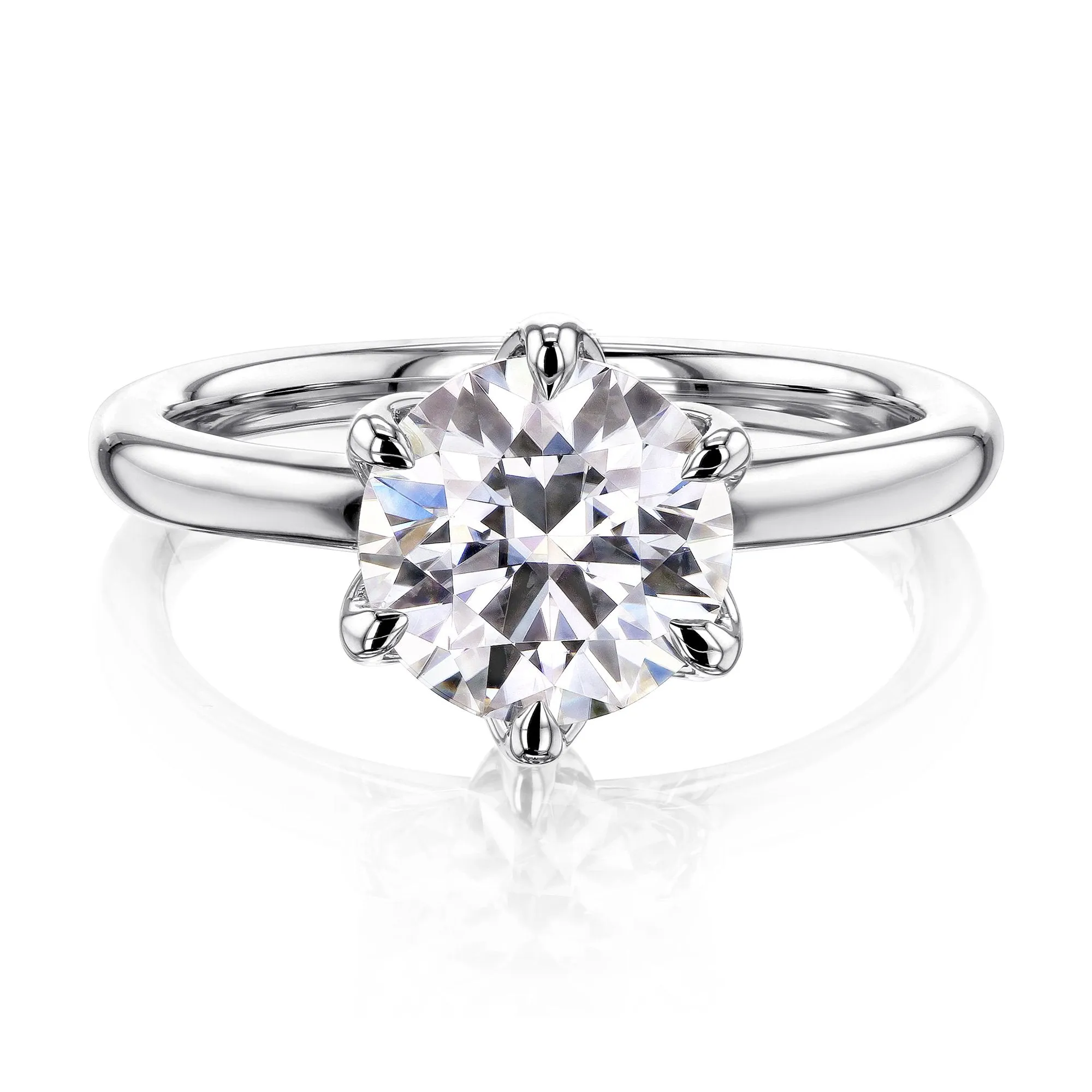 1.9ct Round Floating Tulip Comfort Fit