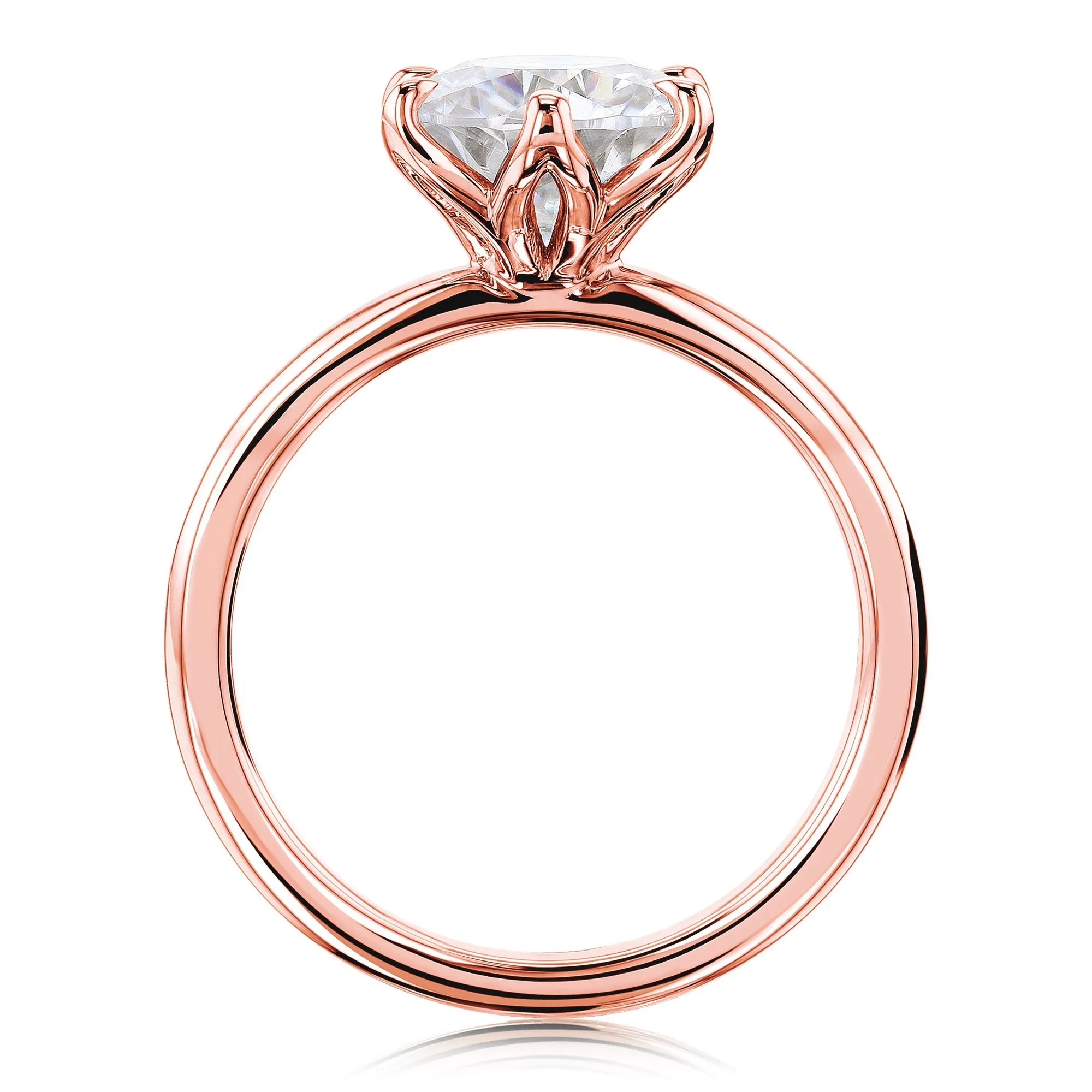 1.9ct Round Floating Tulip Comfort Fit
