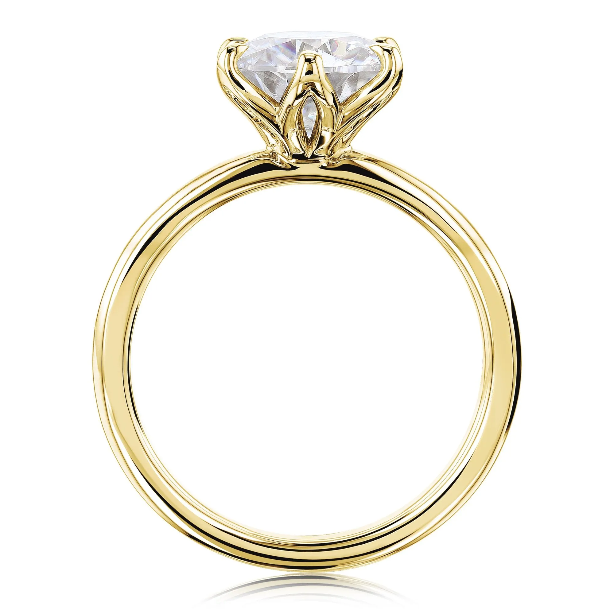 1.9ct Round Floating Tulip Comfort Fit