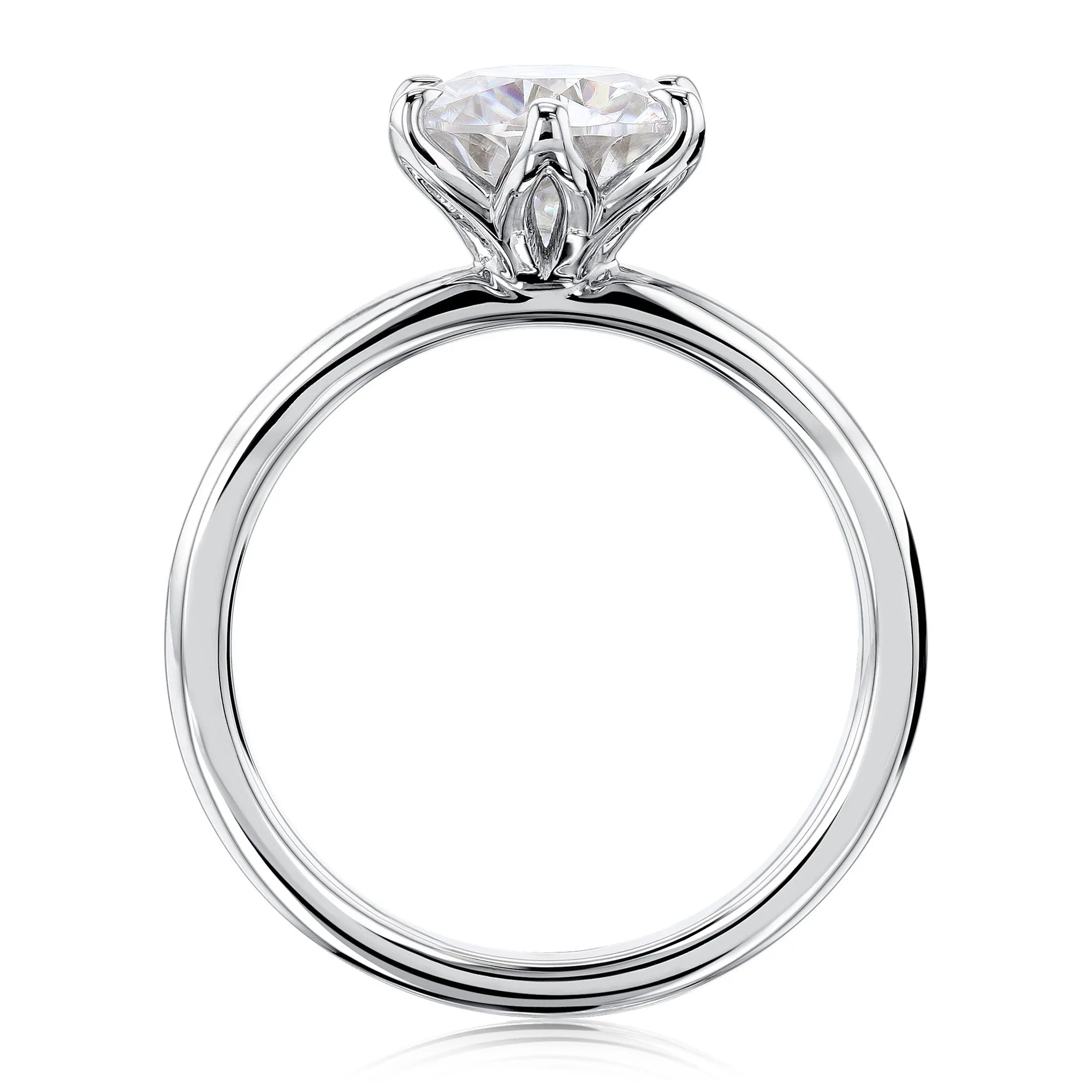 1.9ct Round Floating Tulip Comfort Fit