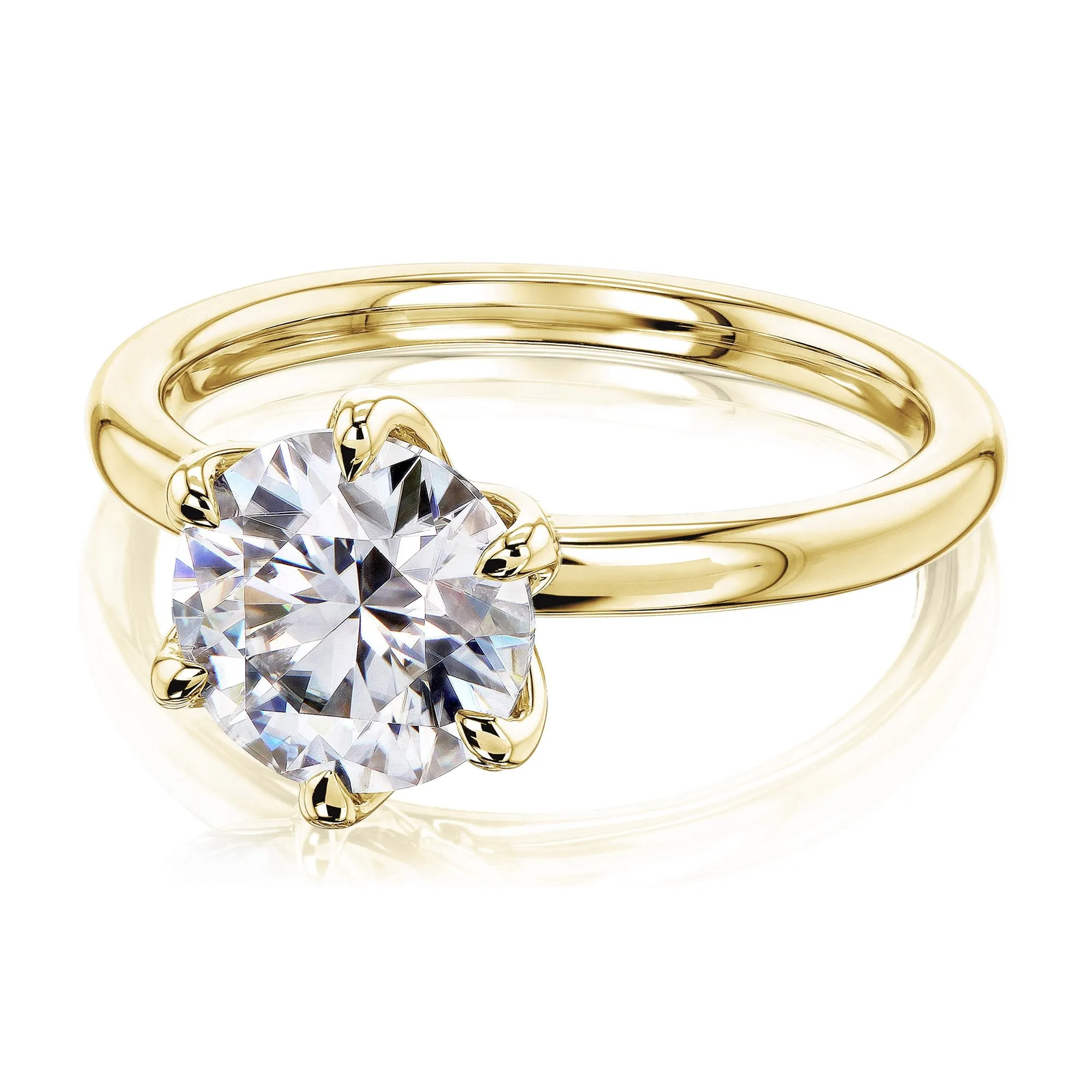 1.9ct Round Floating Tulip Comfort Fit