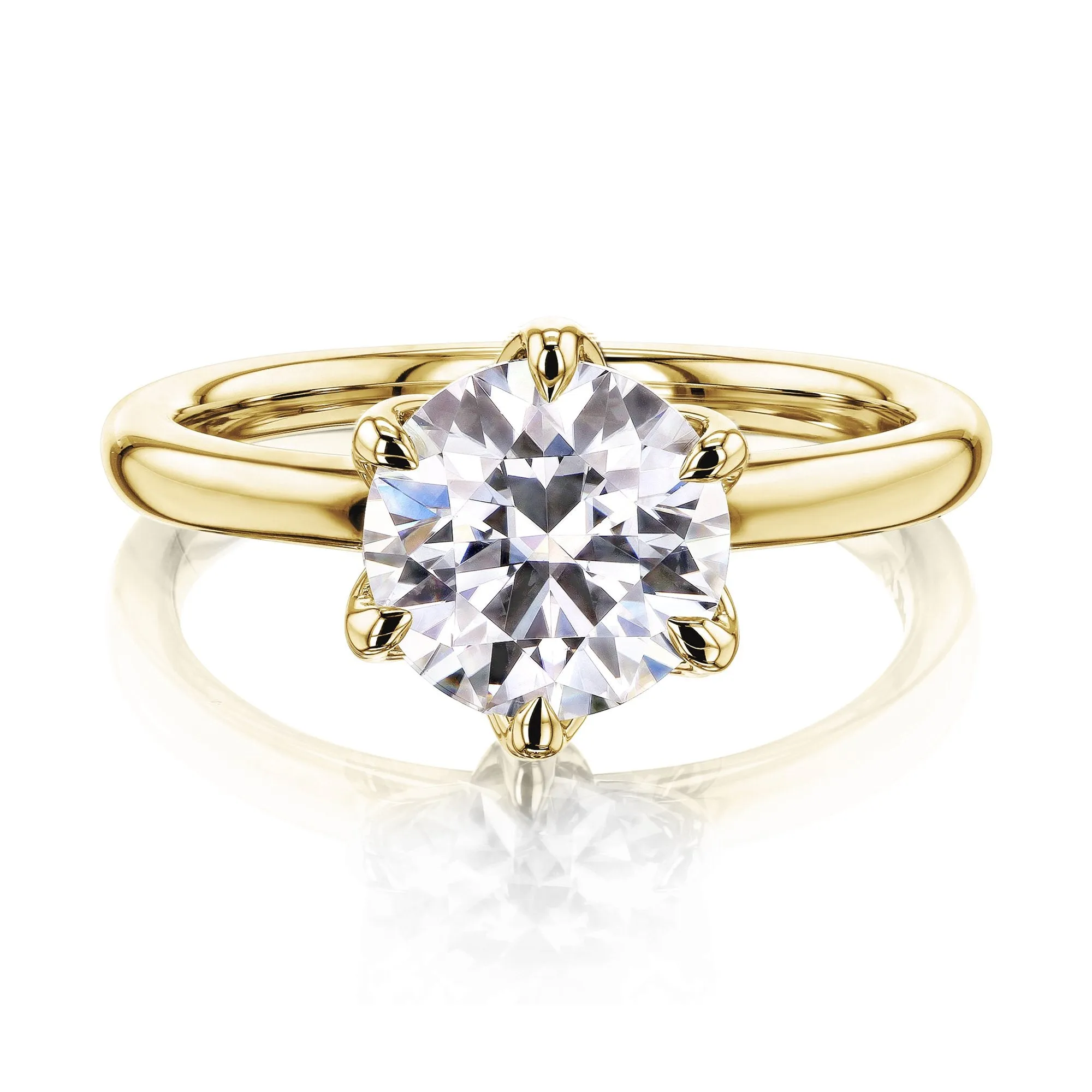1.9ct Round Floating Tulip Comfort Fit