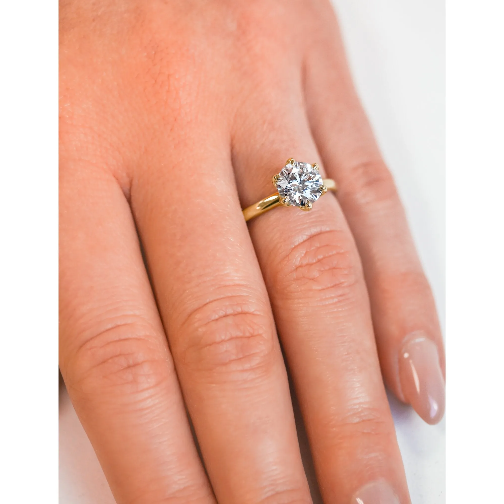 1.9ct Round Floating Tulip Comfort Fit