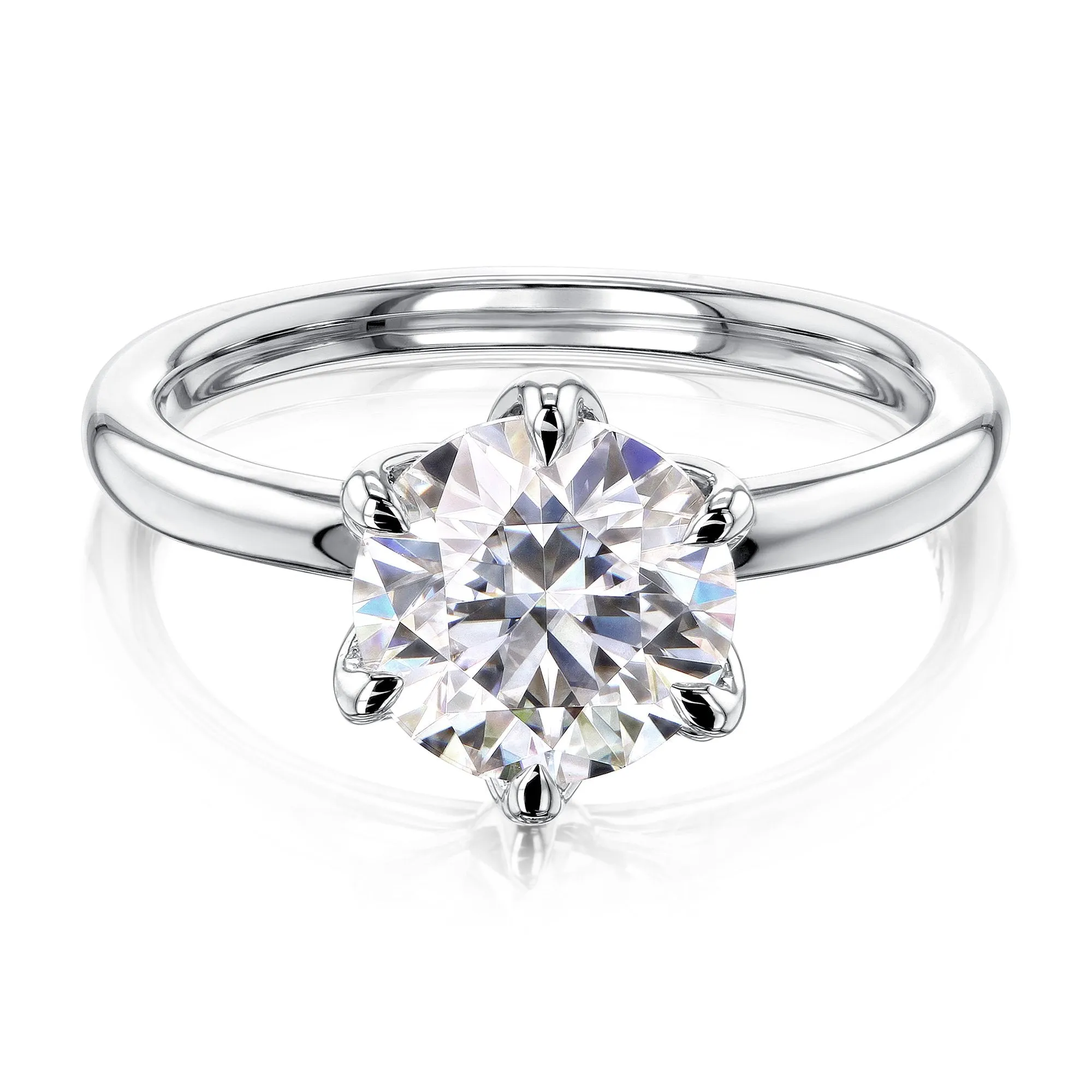 1.9ct Round Floating Tulip Comfort Fit