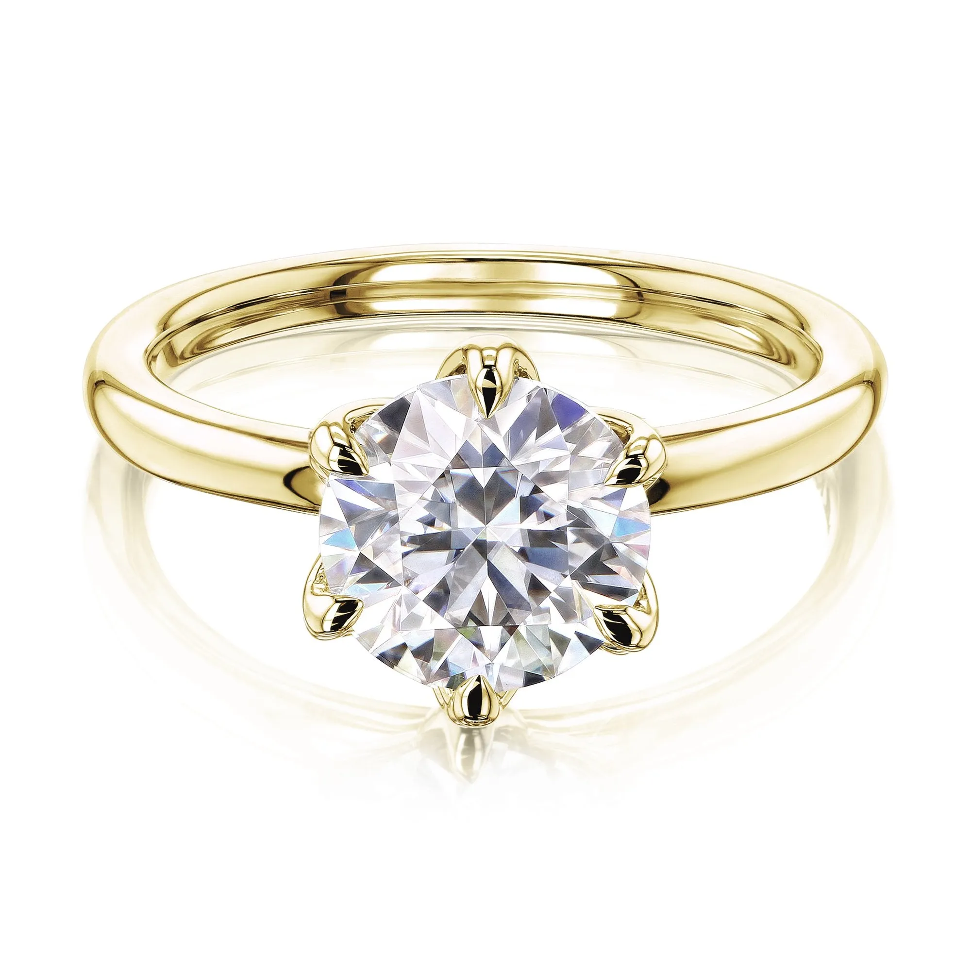 1.9ct Round Floating Tulip Comfort Fit
