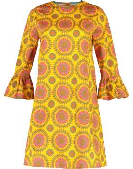 24/7 Elbow Ruffle Sleeve Dress
