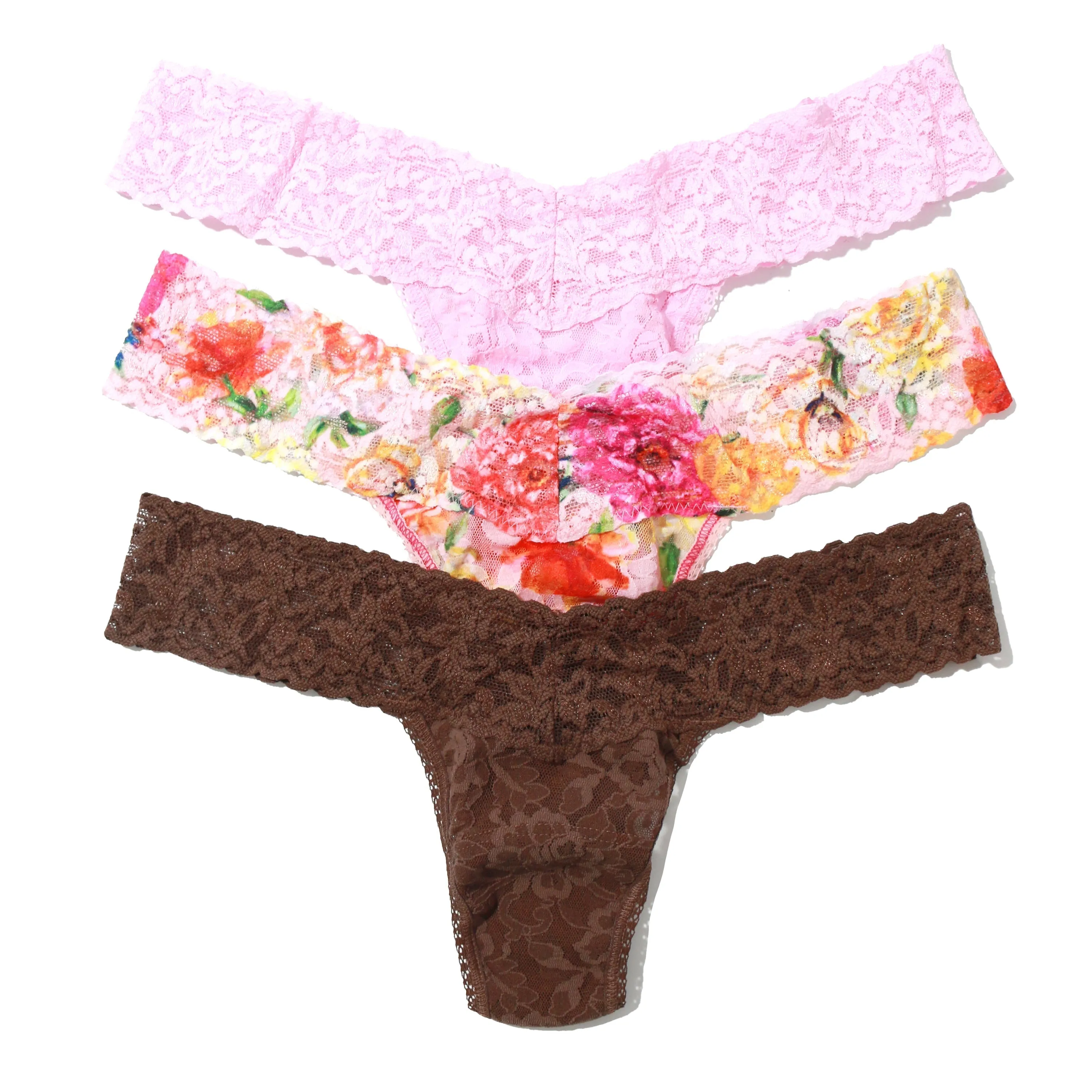 3 Pack Low Rise Thongs Bring Me Flowers Sale