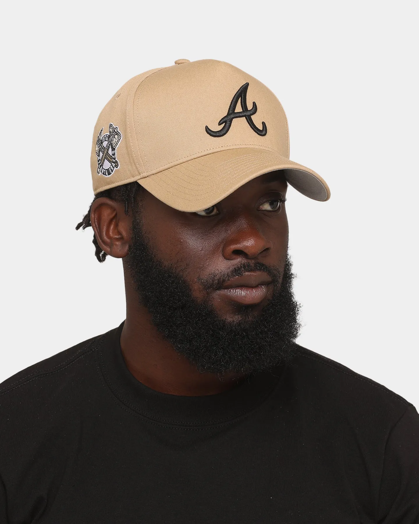 47 Brand Atlanta Braves 'Khaki Stadium' Sure Shot 47 MVP DT Snapback Khaki/Black