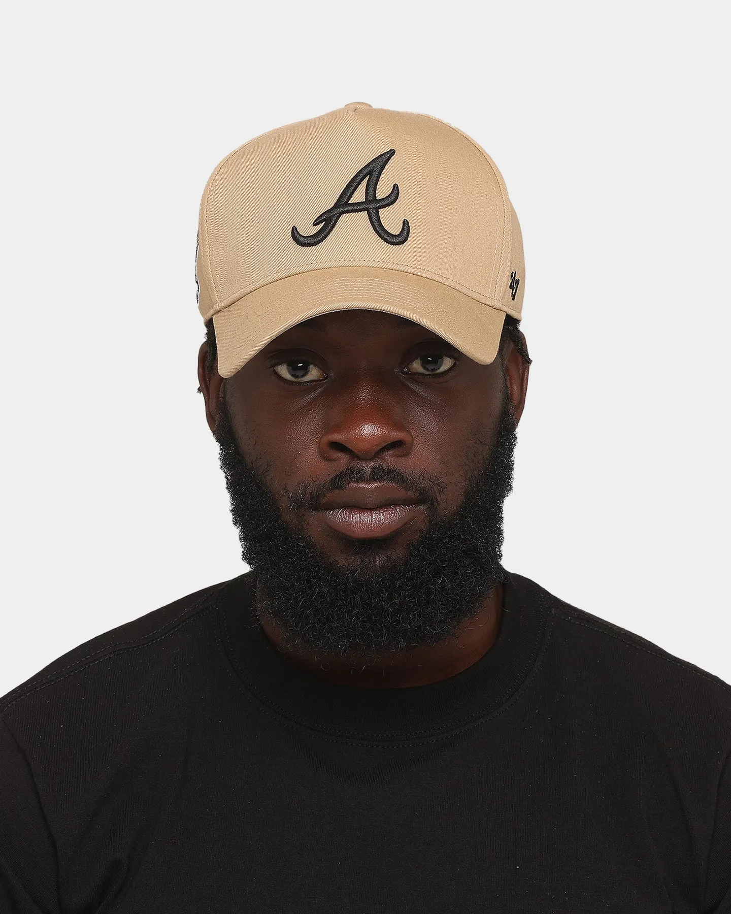 47 Brand Atlanta Braves 'Khaki Stadium' Sure Shot 47 MVP DT Snapback Khaki/Black