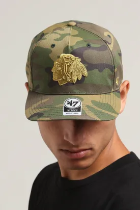 47 Brand Chicago Blackhawks Camo MVP DP Strapback Camo
