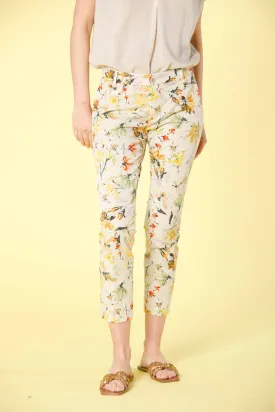 4PITIA113MBE278  Floral print Jaqueline curvy chino