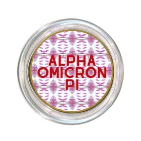 Alpha Omnicron Pi Large Glass Coaster