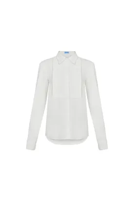 Anna Straight Collared Neck Cotton Poplin Shirt