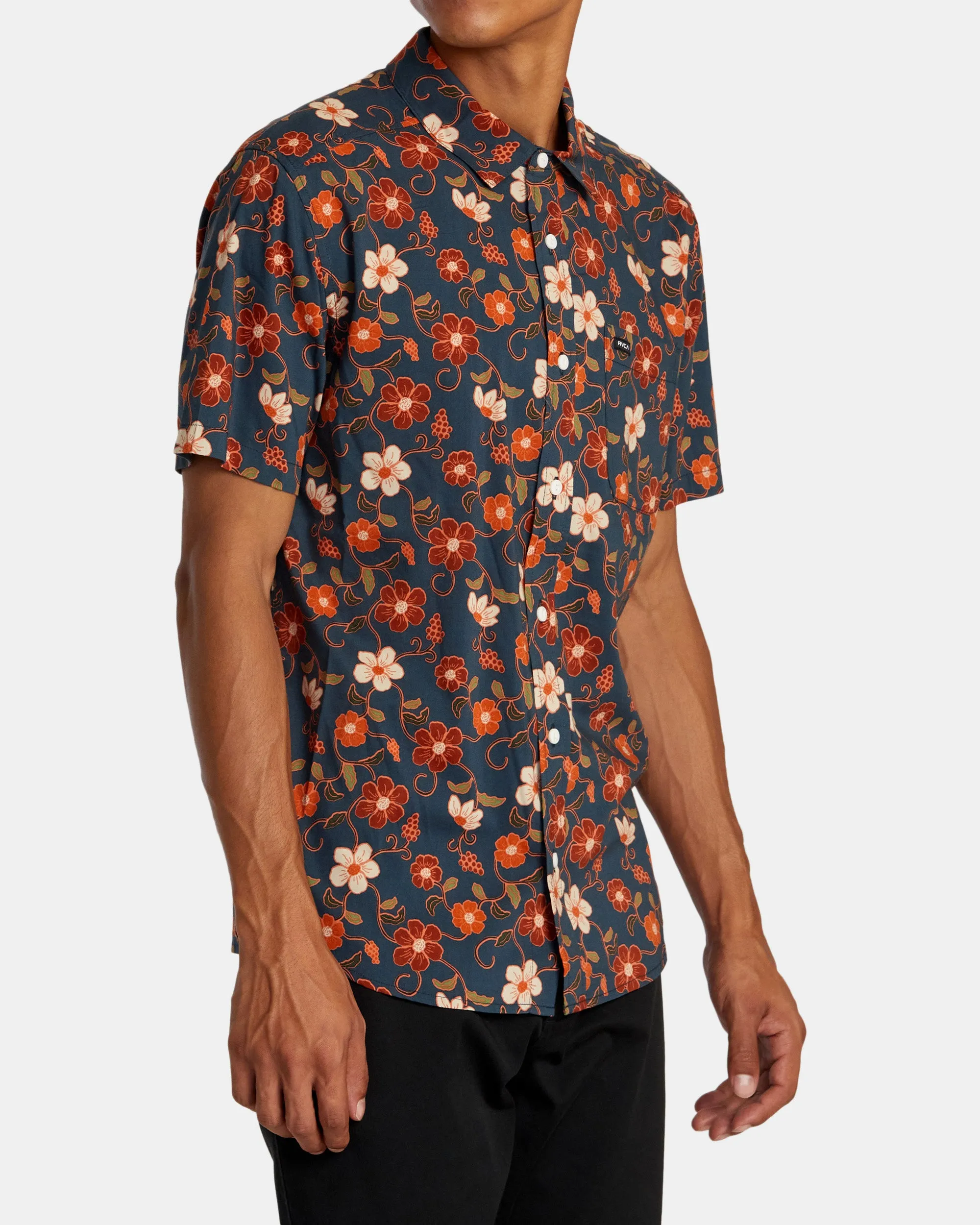 Anytime Short Sleeve Woven Shirt - Duck Blue