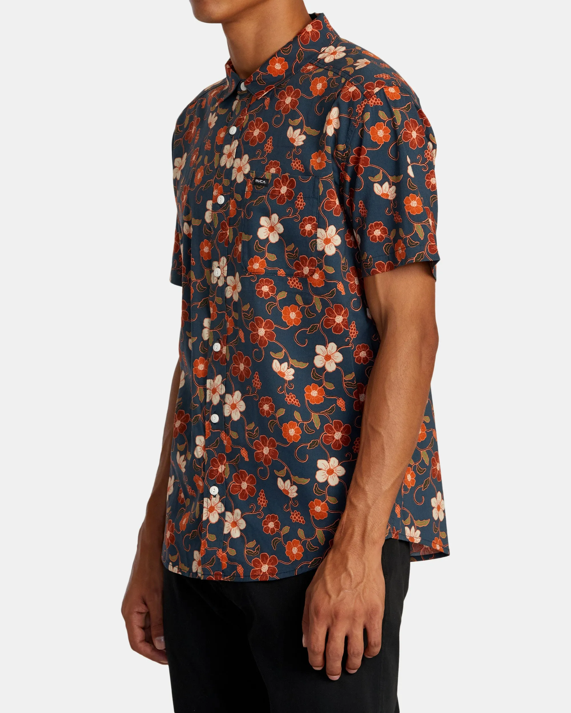 Anytime Short Sleeve Woven Shirt - Duck Blue