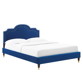 Aviana Performance Velvet King Bed By Modway - MOD-6839 - Navy