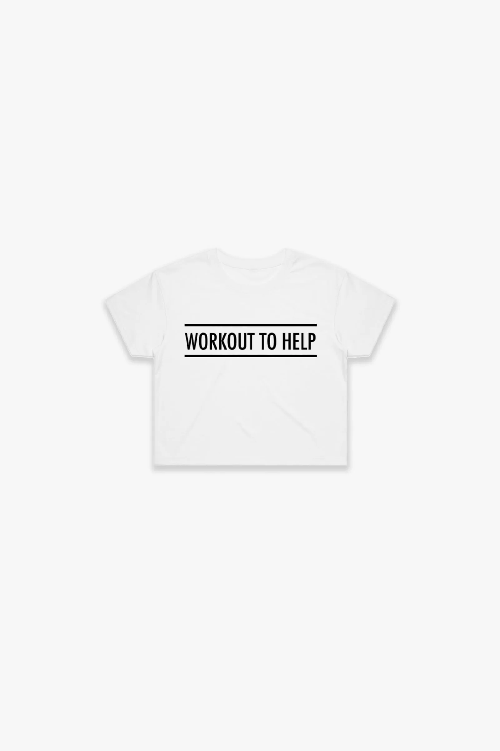 Bar Logo Crop Top - White
