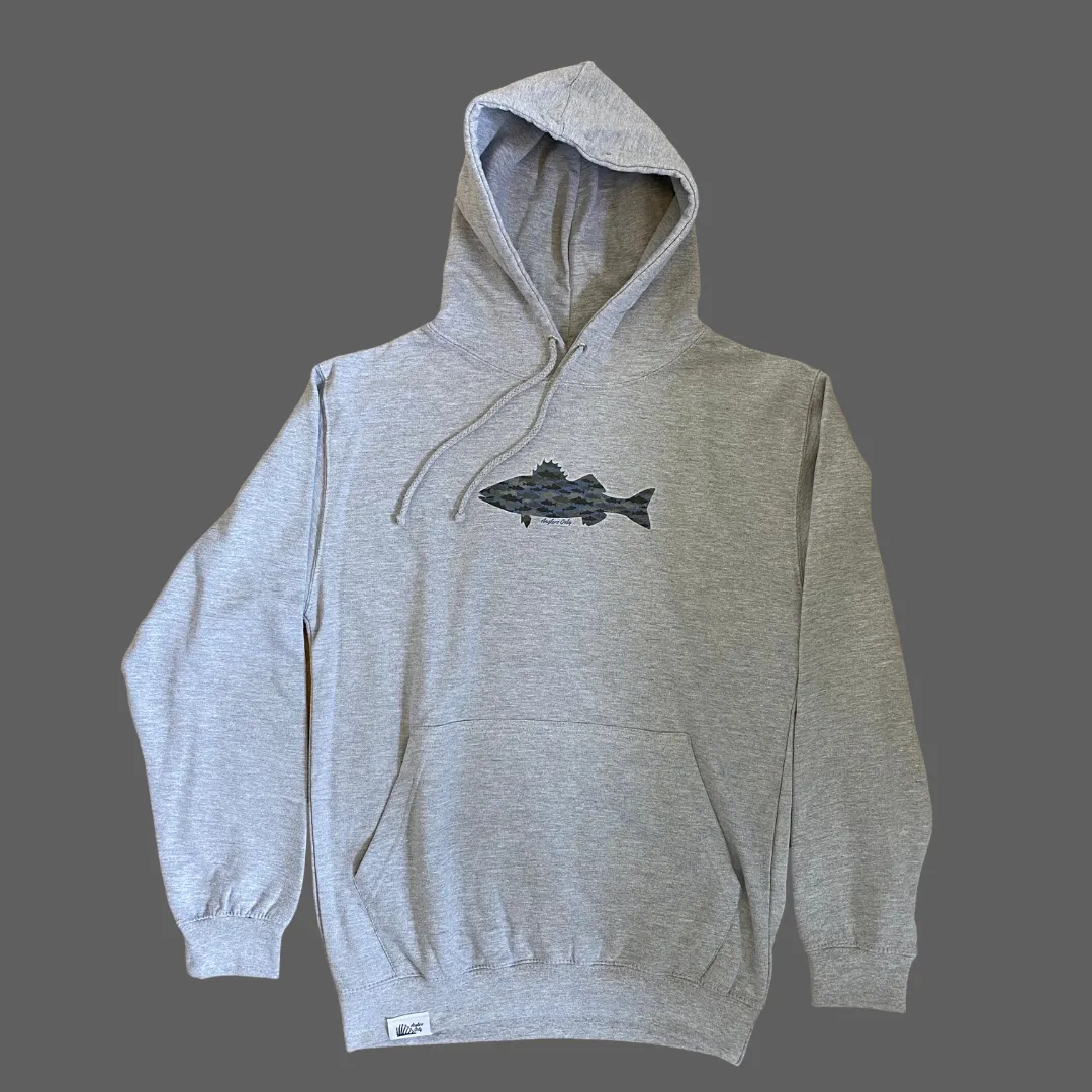 'Bass Camo' Hoodie - Heather Grey