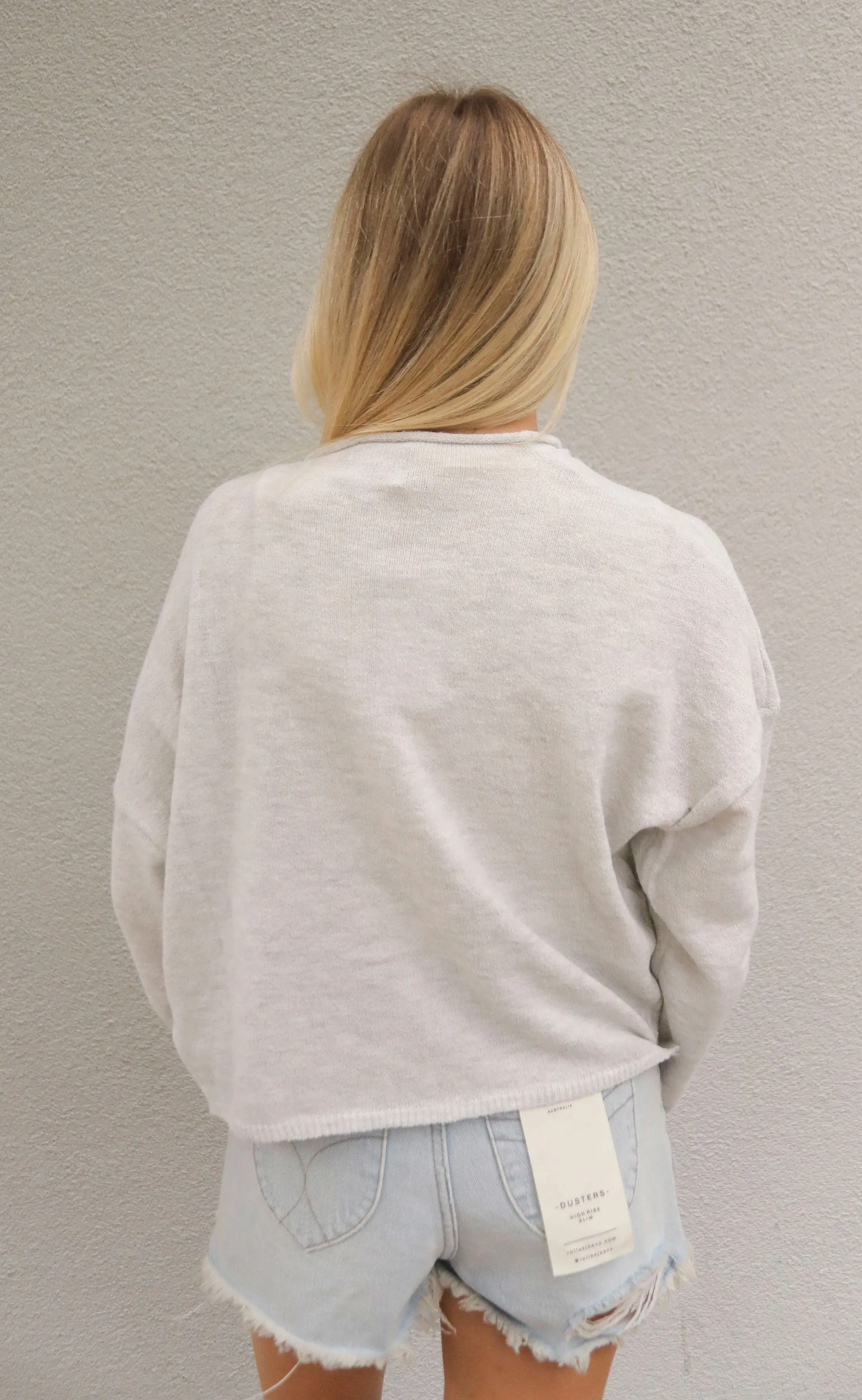 beat of your heart cardigan - light grey