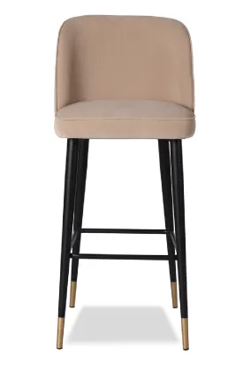 Beige Velvet Barstool | Liang & Eimil Jersey