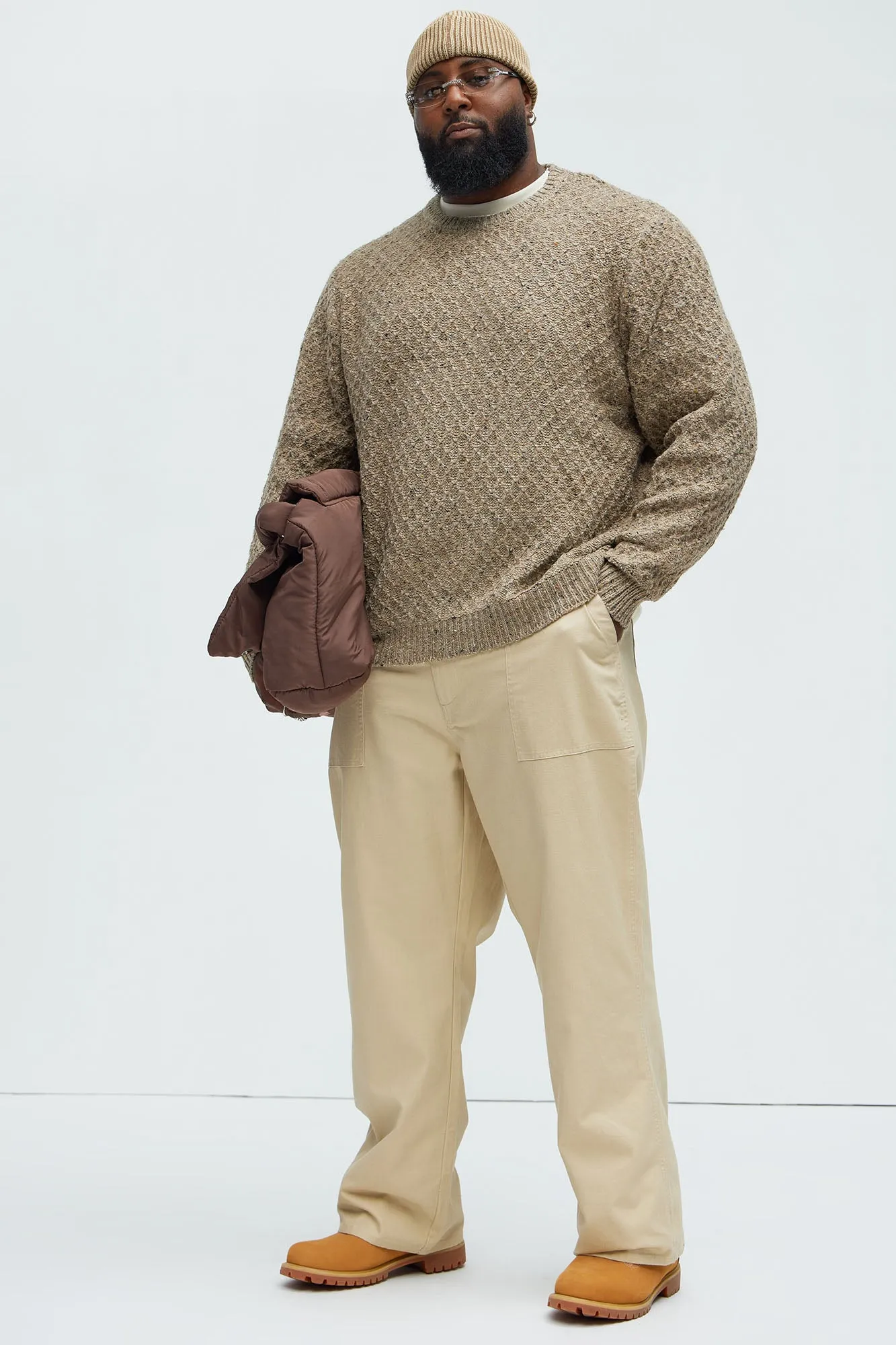 Berry Fatigue Straight Pants - Khaki