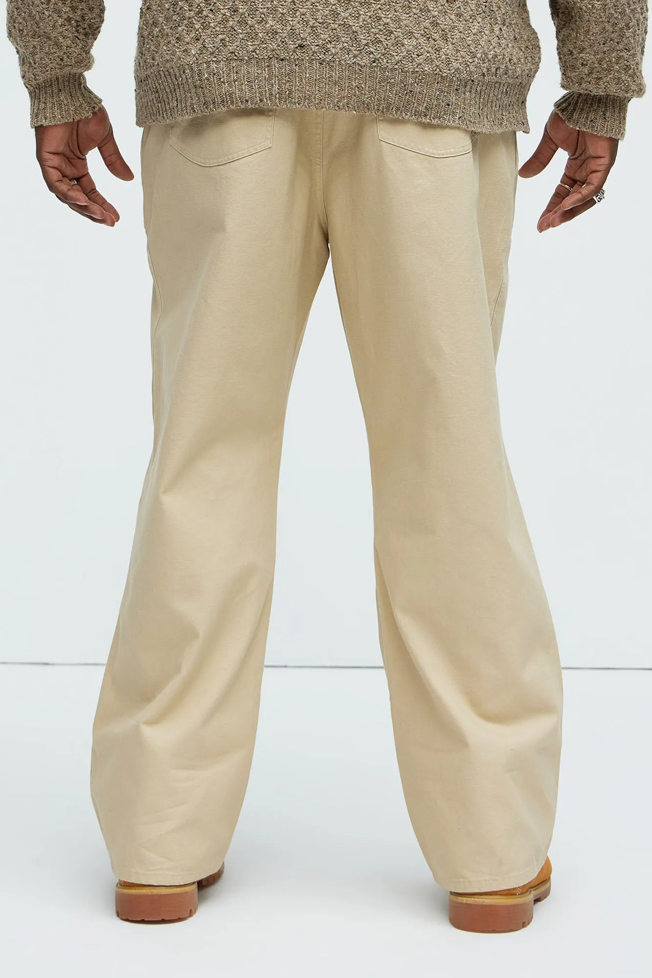 Berry Fatigue Straight Pants - Khaki