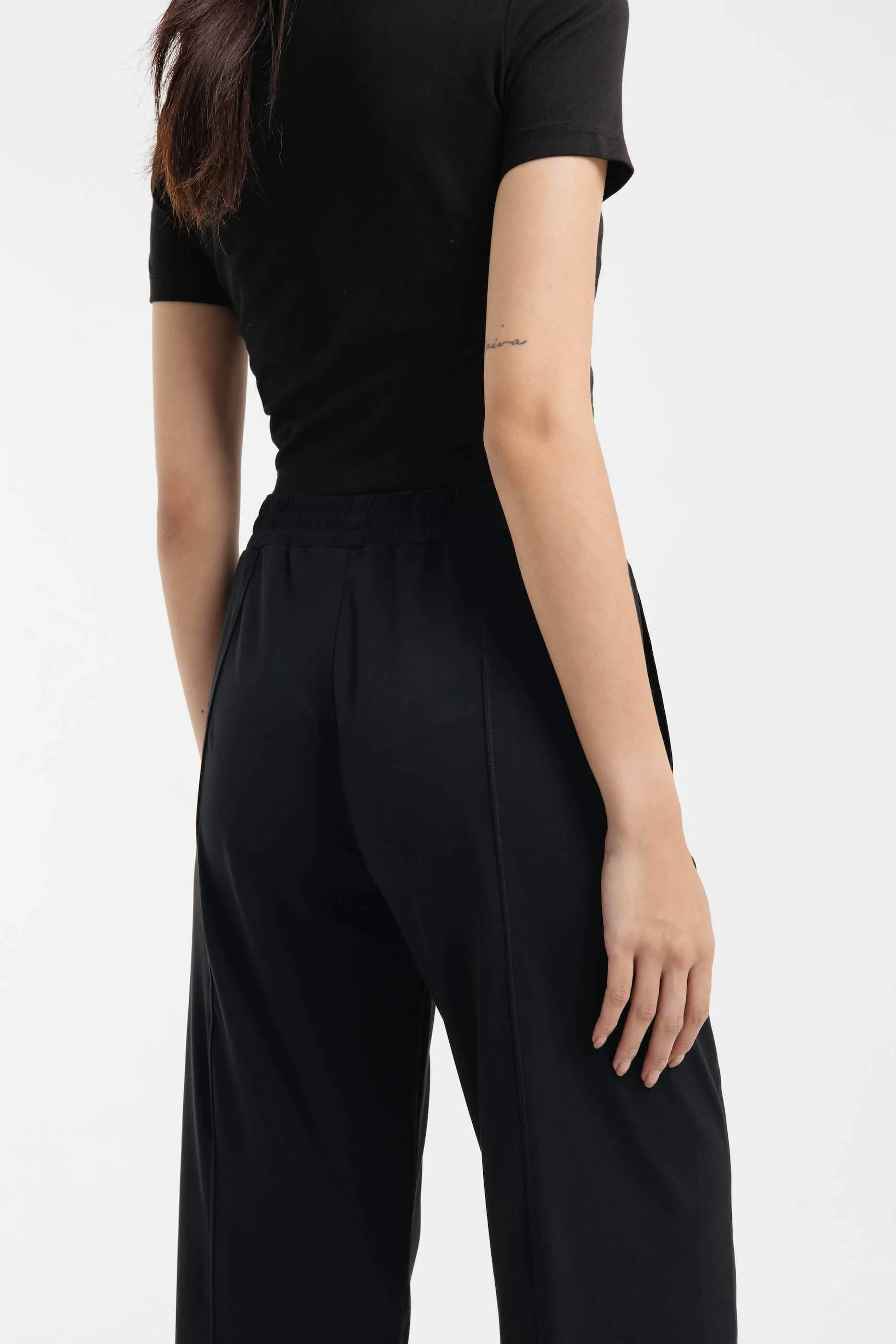 Black Bamboo Basic Pants