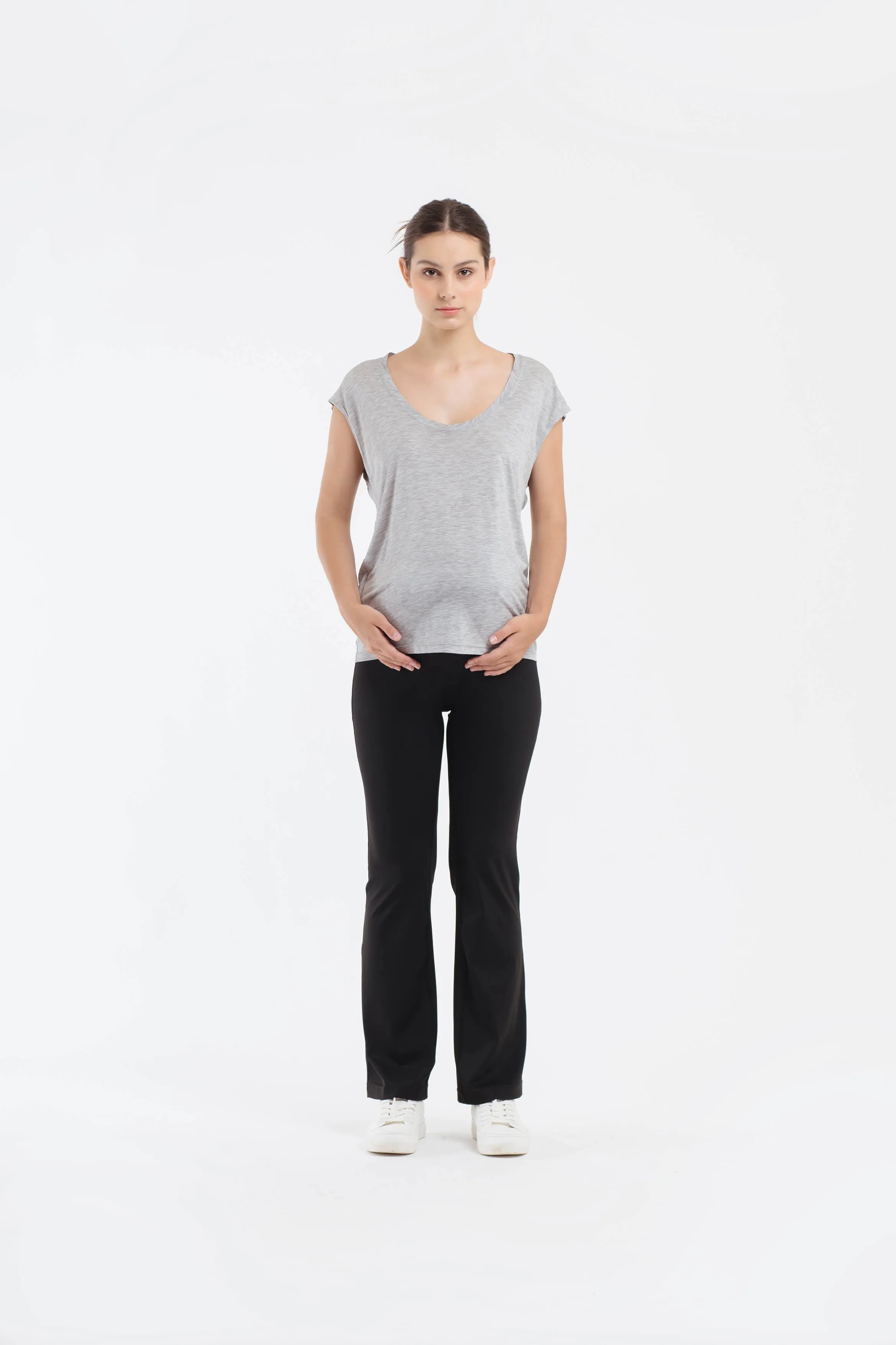 Black Flare Maternity Pants