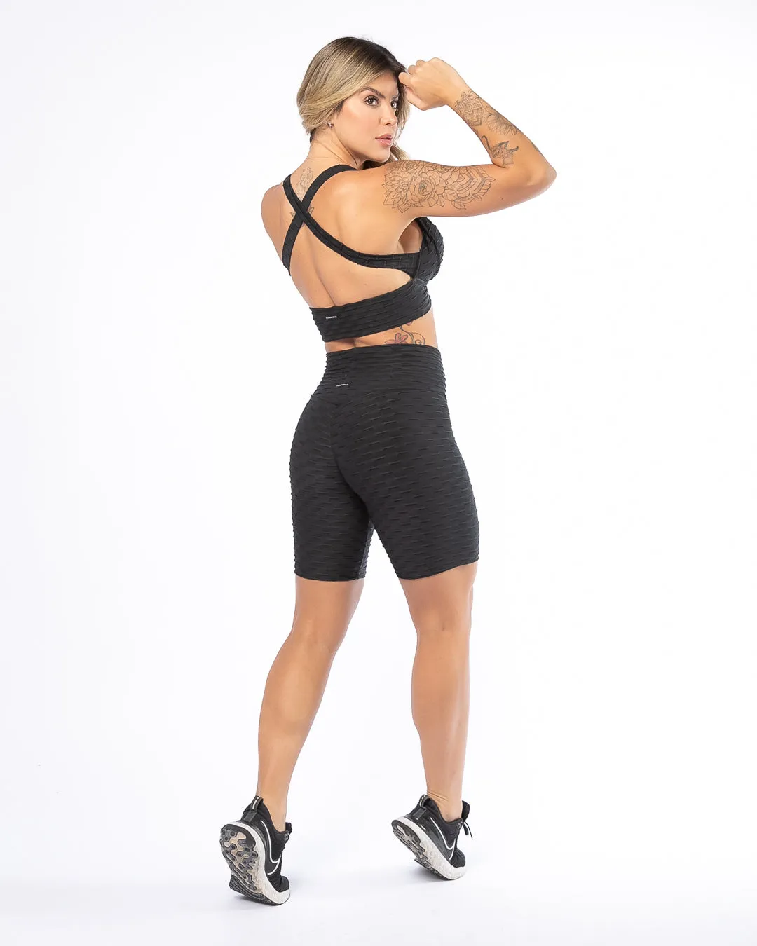 Black Push Up Sports Bra