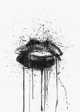 Black Velvet' Lips Wall Art Print