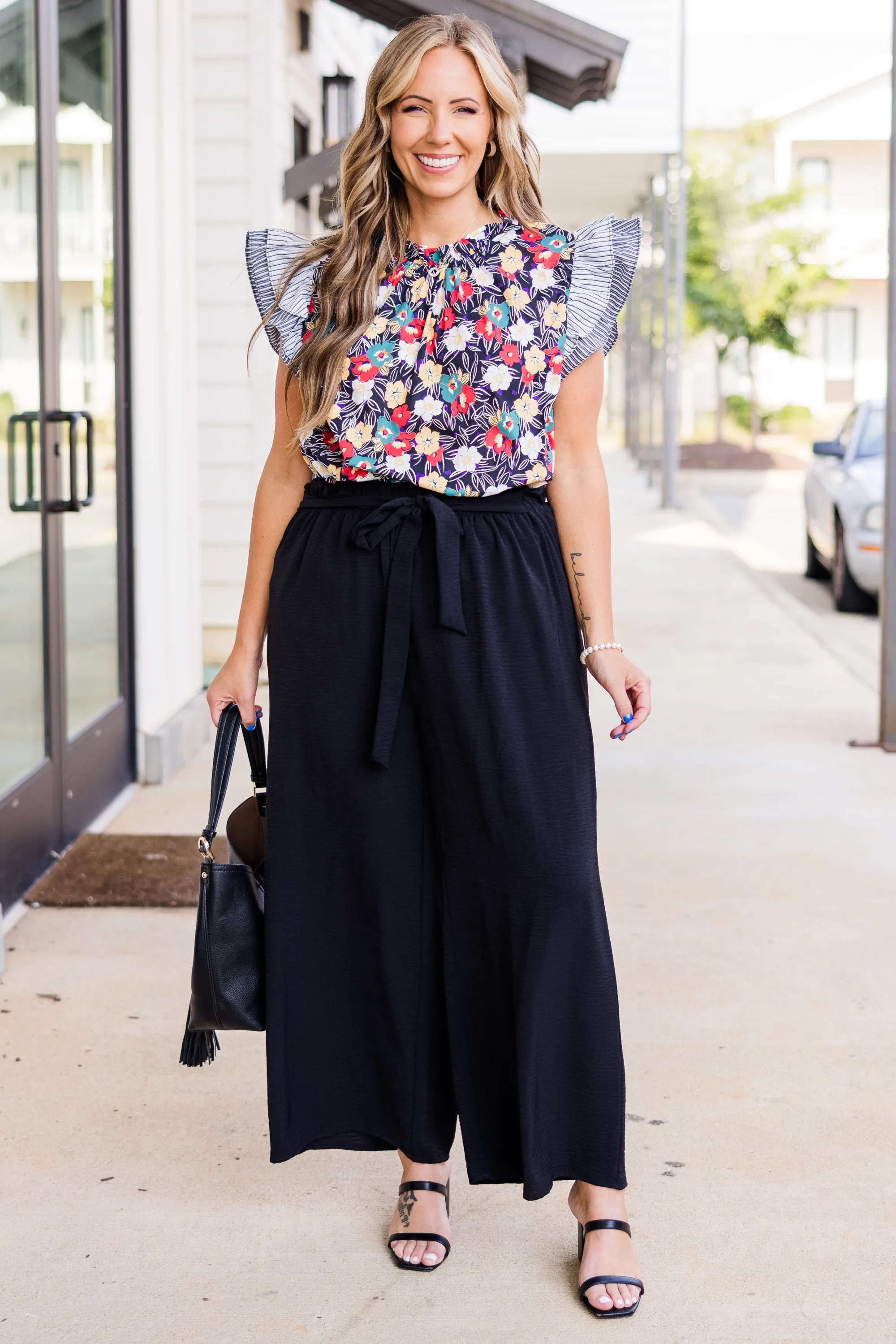 Bleeding Hearts Top, Black