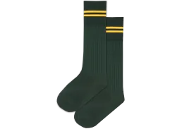 Boys 3/4 Striped Long Socks - Kwahs Green/Gold