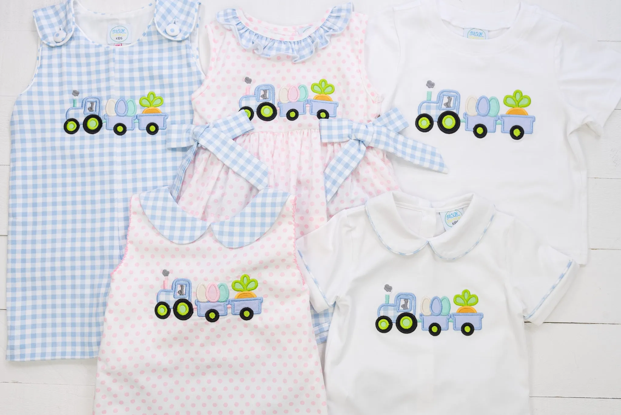 Boys Easter Tractor Shorts Set