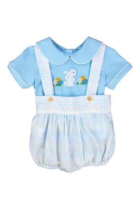 Boys French Knot Bunny Bubble Set
