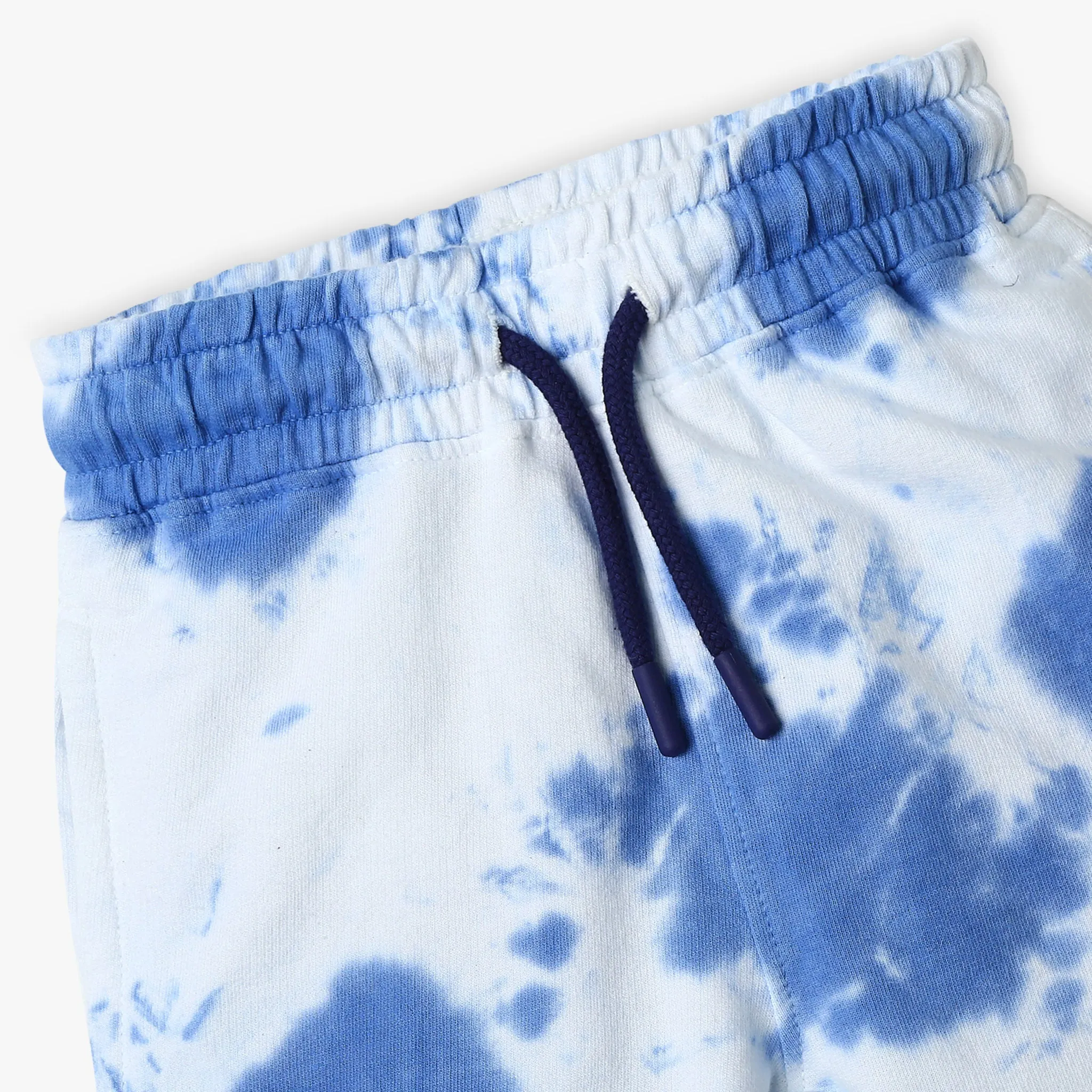 Boy's Regular Fit Tie - Dye Mid Rise Shorts