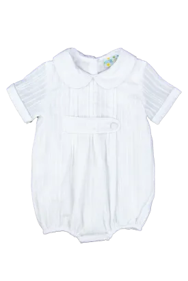 Boys White Linen Bubble