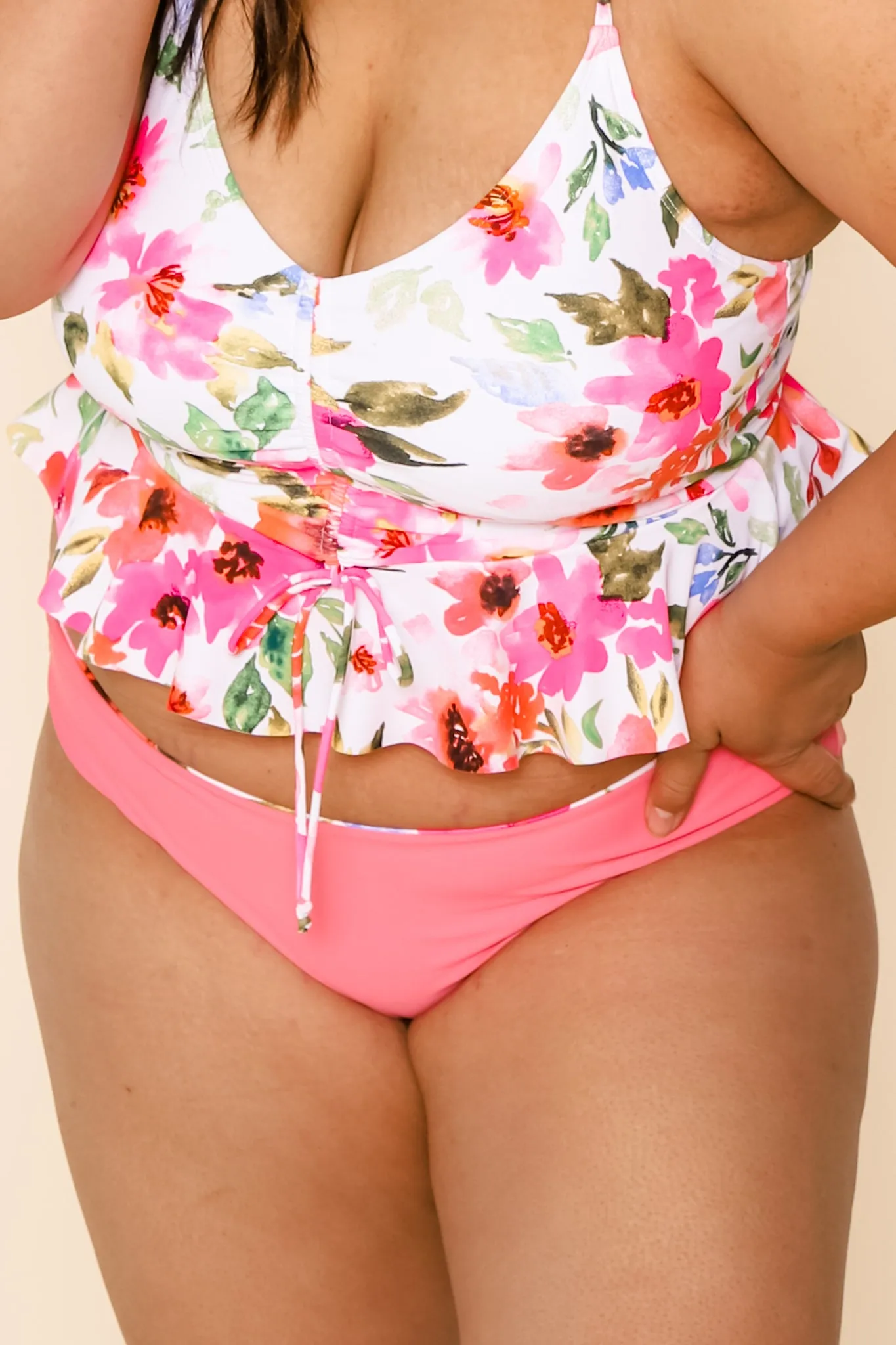 Breeze Reversible Bottoms | Watermelon/Floral | Final Sale