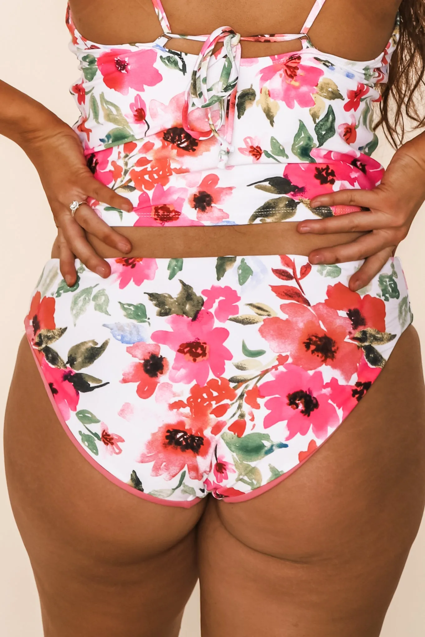 Breeze Reversible Bottoms | Watermelon/Floral | Final Sale