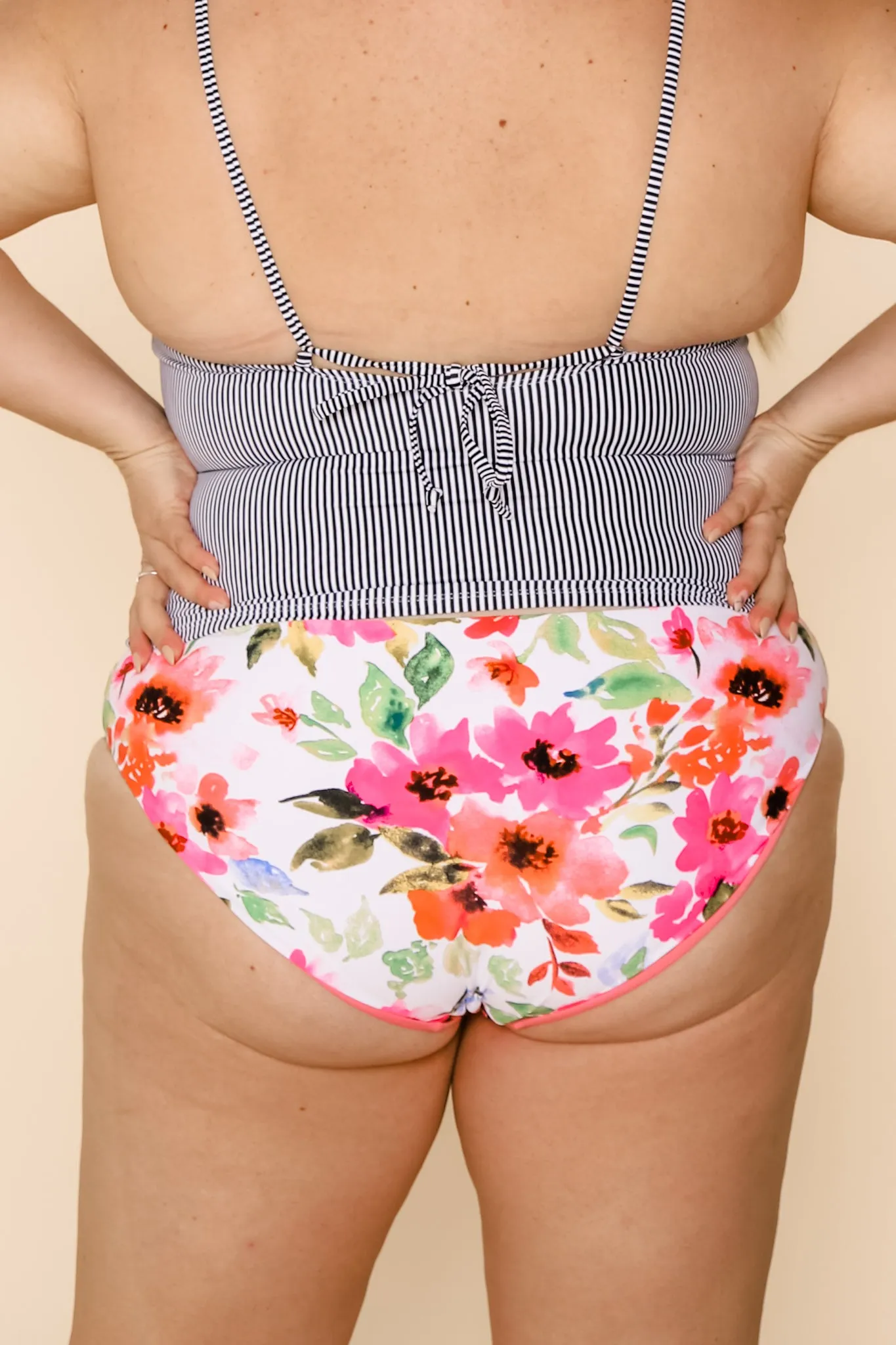 Breeze Reversible Bottoms | Watermelon/Floral | Final Sale