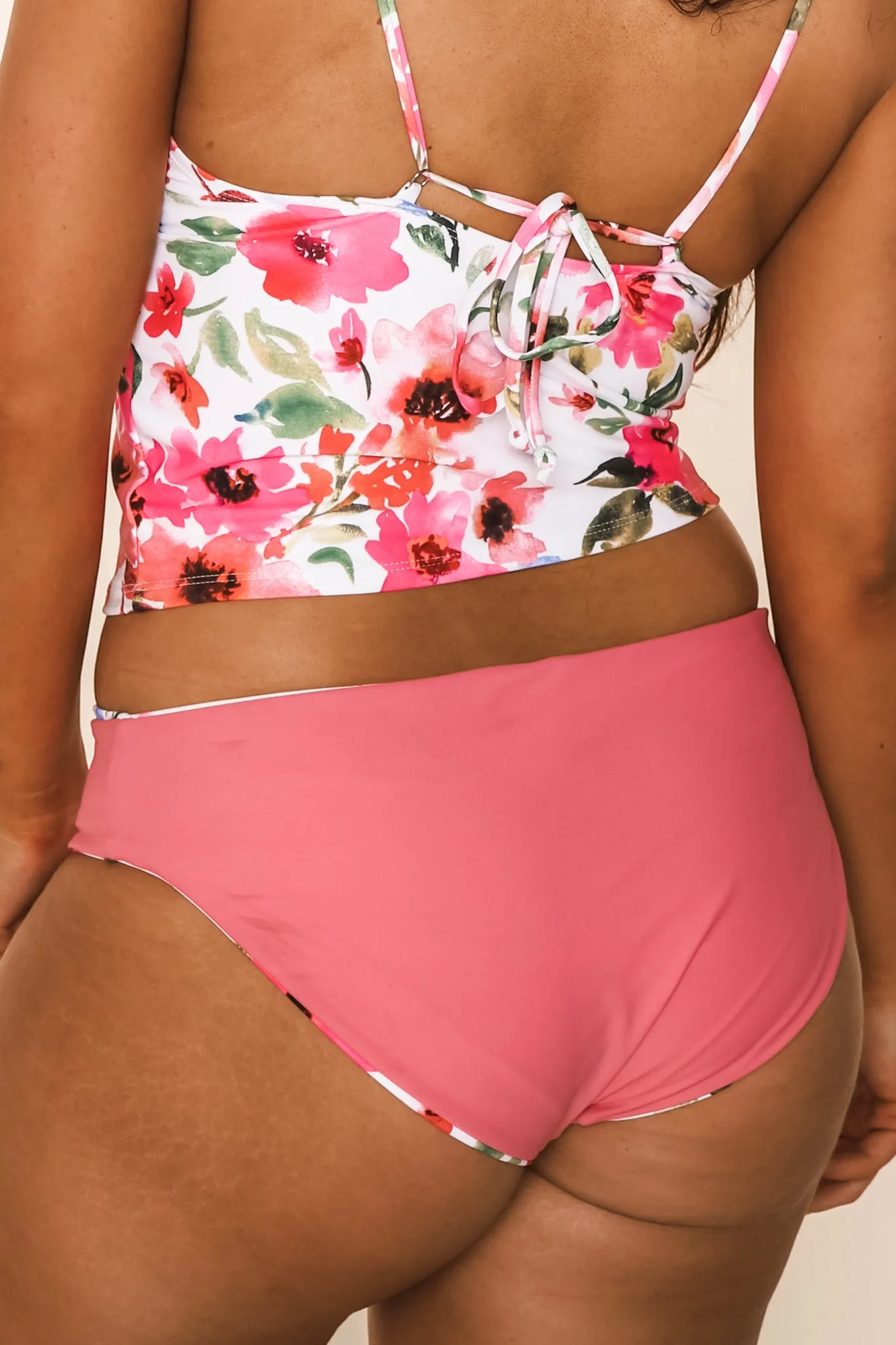 Breeze Reversible Bottoms | Watermelon/Floral | Final Sale