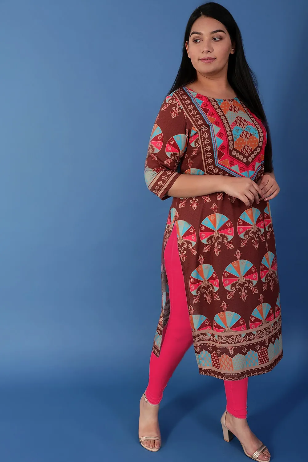 Brown Color Saga Ethnic Kurta
