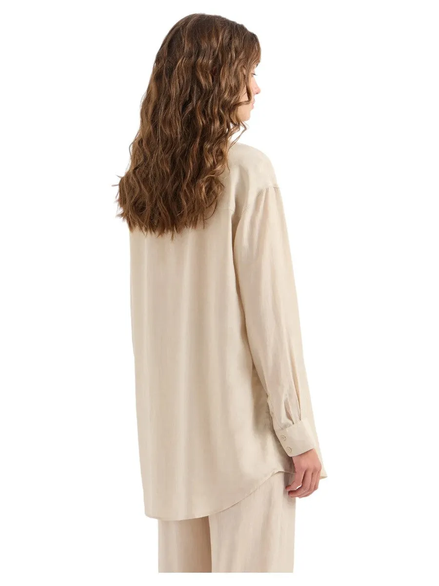 Camicia over fit in cotone fluido