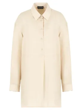 Camicia over fit in cotone fluido