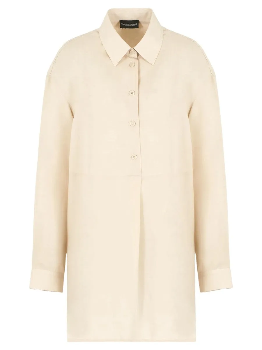 Camicia over fit in cotone fluido