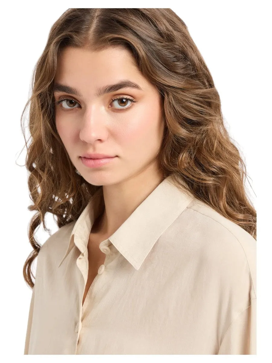 Camicia over fit in cotone fluido