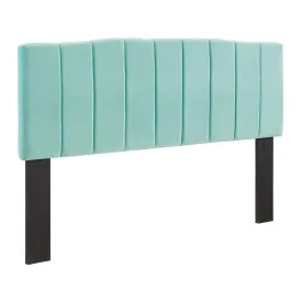 Camilla Channel Tufted King/California King Performance Velvet Headboard By Modway - MOD-6183 - Mint